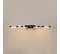 ZBZFGE Bathroom Front Gold, Cabinet 3 Color Bath Mirror Light with Acrylic Shade Metal Wall Light(Black 60cm20w)