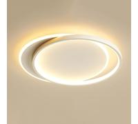 ZBZFGE Black Side, Acrylic Metal Chandelier, Round Shape Close to Flush Mount Ceiling Light Fixture for Living Room, Bedroom, Cool White(White,XL)