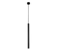 ZBZFGE Black Single Head Hanging Lamp Pendant Light Aluminum Bedroom Ceiling Downlights Long Tube Chandelier Cylindrical Suspension Ligh