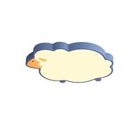 ZBZFGE Blanc, 24W LED Cartoon Ultra-Thin Animal Sheep Forme Flush Mount Plafond Lightture Dimmable 3 Couleurs Moderne Protection des Yeux LAMPLAGE DE PLADIER pour Les Enfants Chambre, Salle