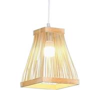 ZBZFGE Bohemian Hand Woven Rattan Kitchen Island Chandeliers Style Japonais Ferme Rurale Chambre de Saule Light Creative Room Single Head Hanging Lampe for Dining Table