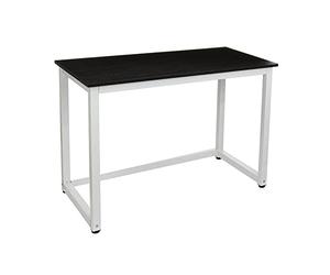 ZBZFGE Bureau de Bureau de 109,2 cm, Grand Bureau pour Ordinateur Portable, Table de Jeu Professionnelle, éère en Bois, Cadre en métal Acier, Table d'écriture, Bureau à Domicile, Poste de