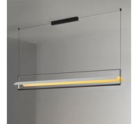 ZBZFGE Chandelier Artiste LED Luxueux Zigzag Métal Suspendu pour Decoration de Plafond Intérieur Domotique Ensoleilleuse Fixation