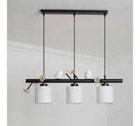 ZBZFGE Chandelier linéaire à 3 légers, Pendentif en Cristal avec Sculpture d'oiseau, luminaires de Plafond Lampe, Suspension