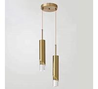 ZBZFGE Chandelier Luxury Gold Aluminum Pendant Light, Creative Cylindrical Long Tube Hanging Ajustable Height Single Head Suspension Lamp for Living Room Width 5cm (Color :
