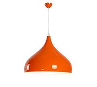 ZBZFGE Chandelier Metal Lampshade Bedroom Decor Light Nordic Style Bedside Adjustable Ceiling Hanging Lamp for Living Room, Kitchen Island, Hotel (Color : Orange, Size