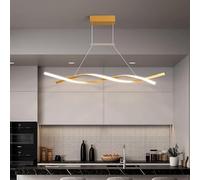 ZBZFGE Chandelier métal Noir Milieu du siècle avec des Accessoires de Pendentif LED Moderne Globe en Verre pour Cuisine la Vie (49x18 Pouces)