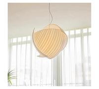ZBZFGE Chandelier Moderne pour Le Salon décoration de la Chambre avec Une Teinte en Tissu Blanc (B-D60 cm)