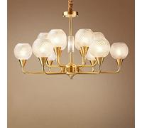 ZBZFGE Chandelier Northern Europe Salon Brass Chandelier Restruction Pendante Lights Créativité Verre Chambre de Lampe de Lampe Suspendue