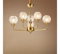 ZBZFGE Chandelier Northern Europe Salon Brass Chandelier Restruction Pendante Lights Créativité Verre Chambre de Lampe de Lampe Suspendue