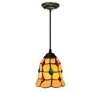 ZBZFGE Chandeliers Vintage, Ombre de vitrail de Style CeIillight, Pendentif réglable, Chambre à Coucher, Couloir, 15 cm, 5 (18)