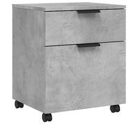 ZBZFGE Classeur Mobile à roulettes, 1 tiroir 1 Porte, Rangement de Bureau pour Documents, Bois d'ingénierie, Noir, 45 x 38 x 54 cm, Compact pour la Maison Le Bureau