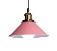 ZBZFGE Classic Industrial Pendant Light - Vintage Metal Chandelier with Hardware Shade for Dining Room, Bedroom, Balcony, Kitchen, and Bar (Pink)