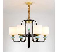 ZBZFGE Classical Wrought Iron Frosted Glass Lampshade Home Living Room Bedroom Restaurant Ceiling Light Hotel Lobby Decoration Lamps Stylish Beautiful