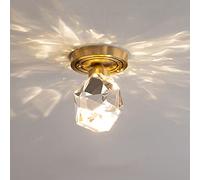 ZBZFGE Crystal Semi Flush Mount plafonnier LED près de Lampe plafonnage, Postmodernd Finition Halleway Lighting Fixture Lampes pour la Chambre à Coucher d'entrée