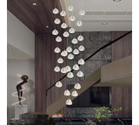 ZBZFGE Décor de Maison Moderne Lumières LED Pendants Prins Forstaircase Chandeliers for Living Room Hanging Light Indoor Lighting (6 Head, Cold White)