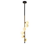 ZBZFGE Gold 6 Light Globe Spoutnik Chandelier pour Vivre Une Salle à Manger Vivante Grande Plafond moléculaire Éclairage Suspension avec pentoute de Haricot Magique