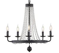 ZBZFGE Grand 15 têtes Wagon Roue décor plafonnier luminaires pour Les Perles Cristal d'îlot Cuisine de la Lampe à Pendentif Suspension
