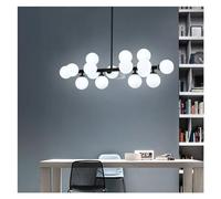 ZBZFGE Lampe scandinave Verre laiterie en Or Noir g9 Porte-greffe de Salon Suspendue intérieure, Salle à Manger contemporaine