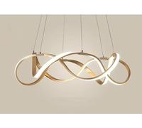ZBZFGE Leader Mondial scandinave de Rond Salon Grand d'éclairage Moderne, lumière Suspendue (Argent, c)