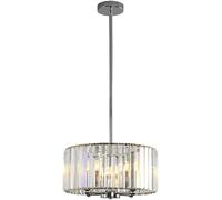 ZBZFGE LED Pouces Crystal Chrome Moderne Chandelier Semi Flush Mount réglable Grand Suspendu pour la Salle à Manger l'îlot de Cuisine Chambre * 18CM