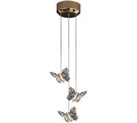 ZBZFGE Lustre Spirale Cristal Escalier Papillon Cluster Pendentif Long Haute Réglable Suspension Plafonnier