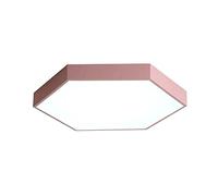 ZBZFGE Lustres, Source LED Mince Fer Hexagonal, Ombre Blanche 6000k en Acrylique, Plafond de Coucher Chasse à la Chambre (Rose, 40 cm)