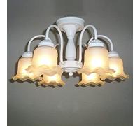 ZBZFGE Lustres, V-Intage LED Chandelier Retro Loft plafonnier à Lampe lampadaire Living Salle Dining Chambre Decor Home Lighting (Couleur Bronze Rouge, Taille 5 lumières)