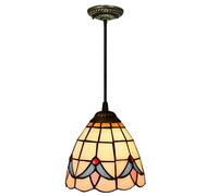 ZBZFGE Lustres Vintage, Ombre de vitrail de Style CeIillight, Pendentif réglable, Chambre à Coucher, Couloir, 15 cm, 5 (11)