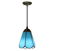 ZBZFGE Lustres Vintage, Ombre de vitrail de Style CeIillight, Pendentif réglable, Chambre à Coucher, Couloir, 15 cm, 5 (5)