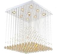 ZBZFGE Luxe Pyramide Gouttes Moderne LED Plafond Pendentif léger Trois Couleurs plafonnier, Salle à Manger contemporaine