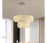 ZBZFGE Nordic Home Decor Dining Room Pendant Lights Light Chandelier pour Le Salon (diamètre 80 cm, Blanc Froid)
