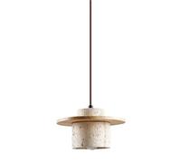 ZBZFGE Nordic Stone Shade Pendant Light - Dining Table Japanese Wabi-Sabi Chandelier, Travertine Droplight for Bedside, Restaurant and Club Hanging Lamp