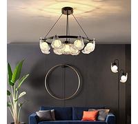 ZBZFGE Northern Europe Shell Chandelier Dinning Room Chadow Crystal Glass Pendant Lights Dining Salle Study Tricolor Tricolor Semballage Lights ， Lampe Suspendue