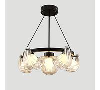 ZBZFGE Northern Europe Shell Chandelier Dinning Room Chadow Crystal Glass Pendant Lights Dining Salle Study Tricolor Tricolor Semballage Lights ， Lampe Suspendue