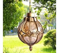ZBZFGE Patio House Entrance Décoration IP65 E27 Pendant LUMILES IMPHERPORTÉE ANTIRURT Aluminium Verre Lanterne Plafond Vintage Chandeliers Garden Communauté