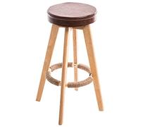 ZBZFGE pivotants, Bar Bois 29 Pouces Hauteur d'assise, tabourets Hauts en Cuir PU pour îlot de Cuisine, pub Bistro, Restaurant (Marron 1ps)