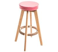 ZBZFGE pivotants, Bar Bois 29 Pouces Hauteur d'assise, tabourets Hauts en Cuir PU pour îlot de Cuisine, pub Bistro, Restaurant, Assemblage Facile (rose-1ps)