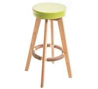 ZBZFGE pivotants, Bar Bois 29 Pouces Hauteur d'assise, tabourets Hauts en Cuir PU pour îlot de Cuisine, pub Bistro, Restaurant, Assemblage Facile (Vert clair-1ps)