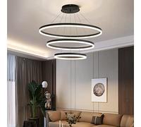 ZBZFGE Plafonnier, acryliques luminaires de Pendentif Noir Anti-Volant avec télécommande Dimmable 3 Color Mode luminosité Island Lights for Kitchen Dining Room, AC