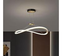 ZBZFGE Salle à Manger en Or au Milieu du siècle Cercle Rond dimmable 1 Anneau Vintage Farmhouse Black Suspendue Plafond pour Restauration de Cuisine Living Roo, Gold-50cm