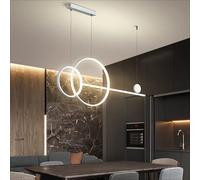 ZBZFGE Table Manger à Gradation du Nord en Europe de Luxe Luxury Pendentif Personnalité LED LUMIÈRES Hosting 54W Plafond, Light Suspendu (Blanc)