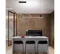 ZBZFGE Table Manger à Rotation du Nord en Europe de Luxe Personnalité Pendentif Art LED LUMIÈRES HAPPORTS 54W Plafond, lumière Suspendue (Noir)