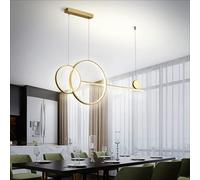 ZBZFGE Table Manger à Rotation du Nord en Europe de Luxe Personnalité Pendentif Art LED LUMIÈRES Hosting 54W Plafond, lumière Suspendue (Or)