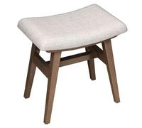 ZBZFGE Tabouret de Maquillage élégant pour Femme avec Dossier, Chaise de Coiffeuse rembourrée, Coussin de Selle Confortable, Pieds en Bois au Fini Gris, Parfait pour la Coiffeuse la Routine de