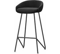 ZBZFGE Tabourets Bas arrière 26/30 Pouces Tabouret avec Velours rembourré Repose-Pieds, Chaise Bar pour Le comptoir Cuisine de café (G, 1PCS-65 cm)