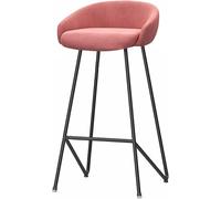 ZBZFGE Tabourets Bas arrière 26/30 Pouces Tabouret avec Velours rembourré Repose-Pieds, Chaise Bar pour Le comptoir Cuisine de café (D, 1PCS-75 cm)
