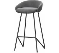 ZBZFGE Tabourets Bas arrière 26/30 Pouces Tabouret avec Velours rembourré Repose-Pieds, Chaise Bar pour Le comptoir Cuisine de café (A, 1PCS-65 cm)