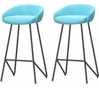 ZBZFGE Tabourets de Bar Bas arrière 26/30 Pouces de comptoir Tabouret avec Velours rembourré Repose-Pieds, Chaise de Bar pour Le comptoir de Cuisine de Cuisine de café (B, 2pcs-65 cm)
