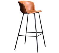 ZBZFGE Tabourets de Bar en Cuir PU, Petits-tabourets de Bar de Bar chaises de Bar à Hauteur pour Le Salon de pub de l'îlot de Cuisine, capacité de 330 Livres, Repose-Pieds (kaki-1ps, 75 cm / 30
